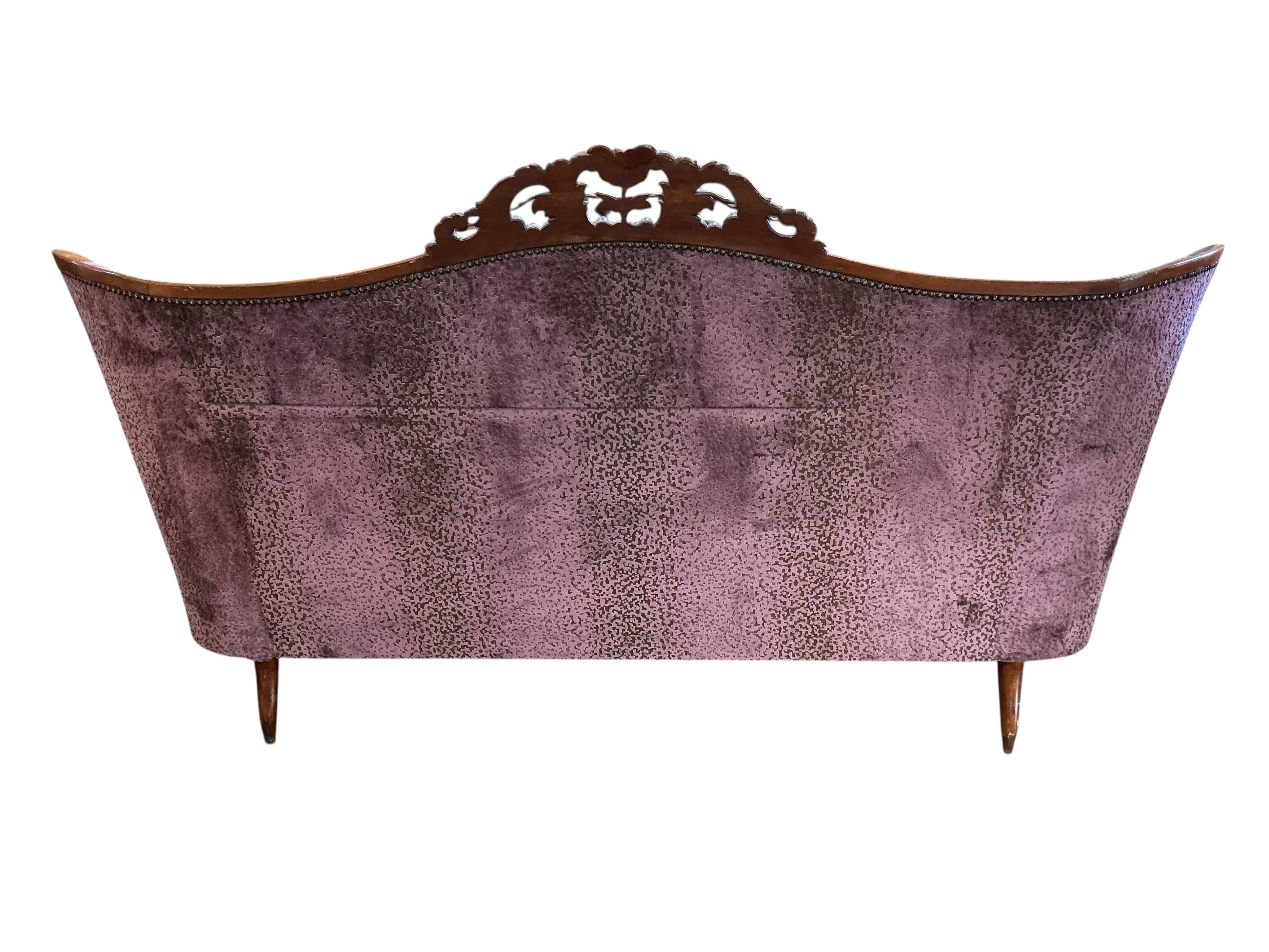 A 19th century Continental carved mahogany settee, width 218cm, depth 80cm, height 118cm